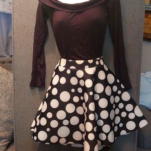 NY Invasion Black & White Skirt